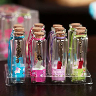 A set of 12 retro constellation wishing bottles cork glass bottles creative gifts small wishing bottles novelty special gifts
