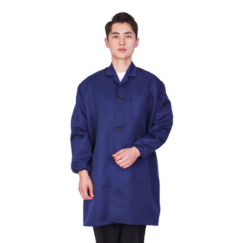 Blue coat work clothes with printing, transportation labor protection clothing, embroidered long-sleeved dustproof clothing, work clothes wholesale, thickened coveralls with printing