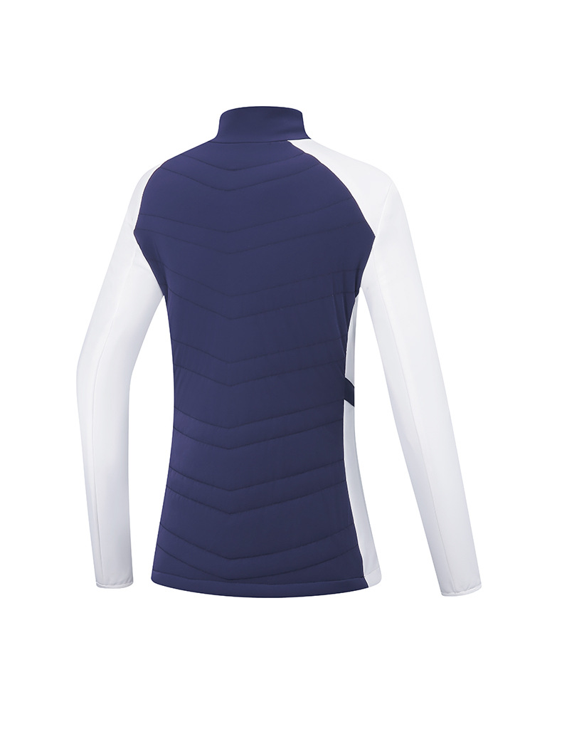 Áo khoác golf nữ chần bông giữ ấm phối màu tôn dáng — Yf514-xanh Navy Trắng [chần bông], Yf514-trắng Đen [chần bông] chi tiết 12