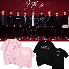 StrayKids组合周边方灿黄铉辰同款宽松男女短袖应援会服上衣T恤衫