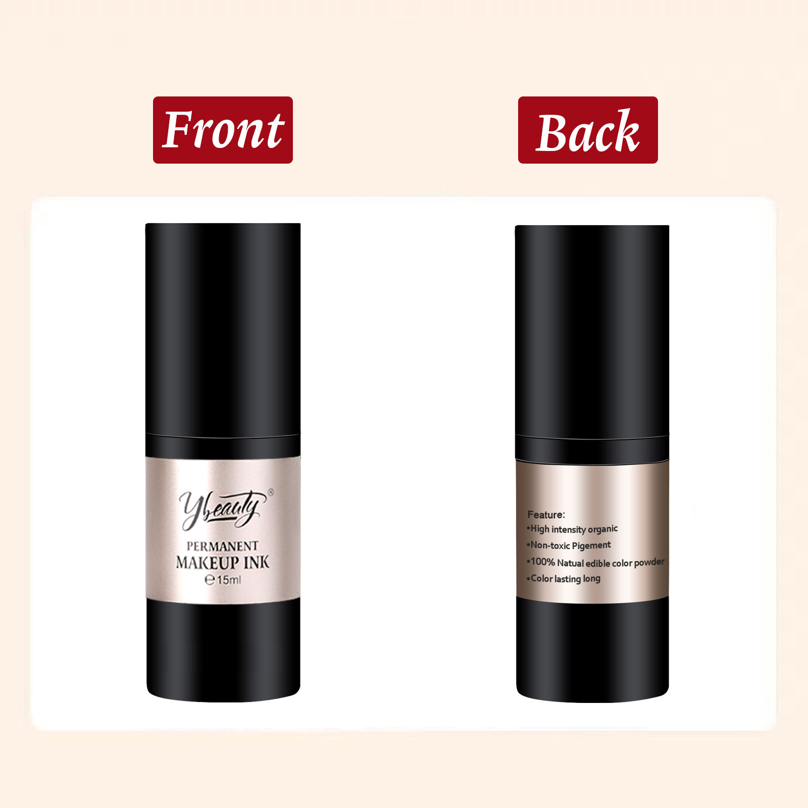 Ybeauty material de color de tatuaje 15ML planta fácil de colorear tatuaje de cejas niebla de cejas blanqueamiento de labios lentillas cosméticas línea de leche de color profesional