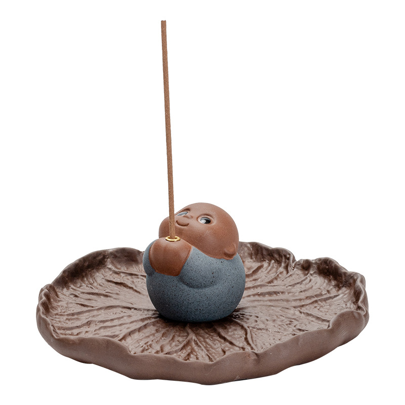 Creative Purple Sand Samanera Incense Burner Incense Stick And Base Home Indoor