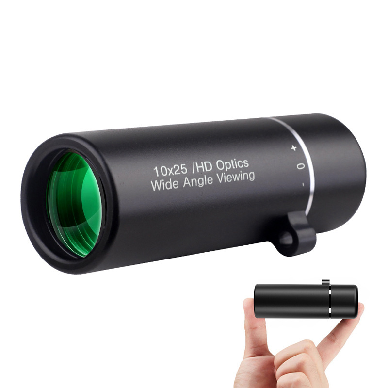新品私模10x25便携单筒望远镜全光学金属演唱会拍照源头工厂批发
