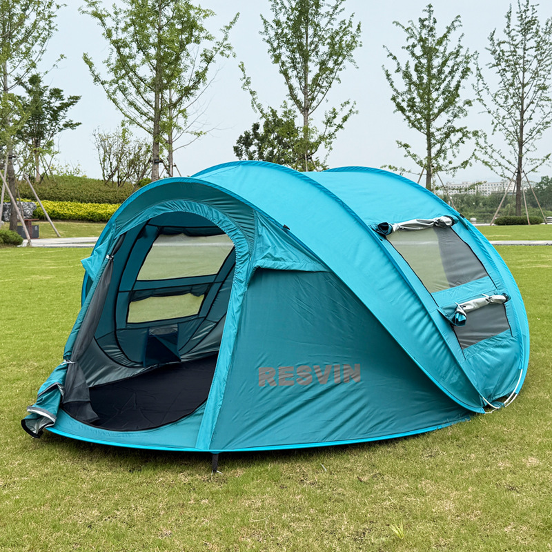 Outdoor quick-open tent for 5-8 people, fully automatic, sun-proof, breathable, portable folding tent for camping