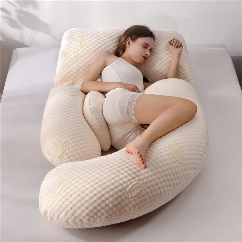 Cross-Border Class a Maternity Pillow, Waist-Protecting Side Sleeping Pillow, Belly Support Pregnancy Pillow, Special for Sleeping, Summer Side Sleeping U-Shaped Pillow