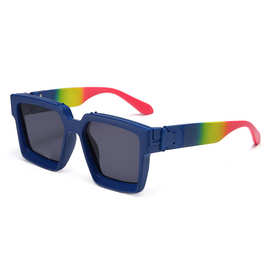 86229欧美蹦迪定制眼镜大方框太阳镜男女sunglasses亚马逊富翁pc