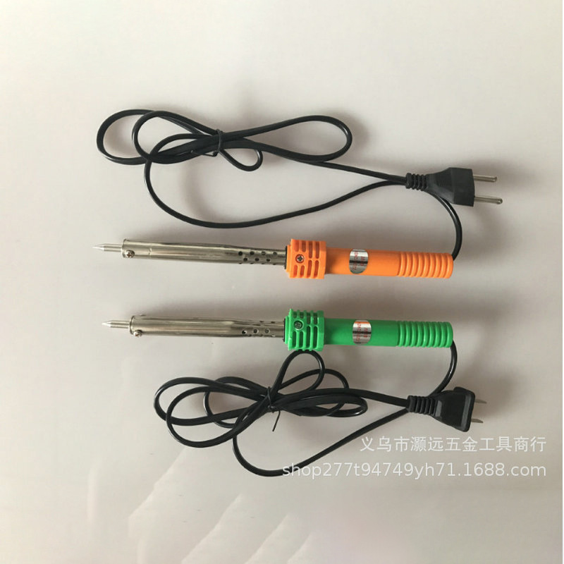 Round flat plastic handle tip external heating electric iron 30W/40W/60W