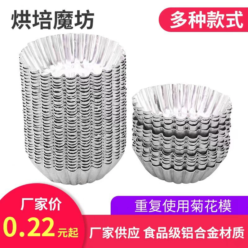 Amazon Алюминиевая Утолщенная кружевная форма для яичного пирога Круглая Хризантема Яичный пирог Посуда для выпечки Заводской магазин