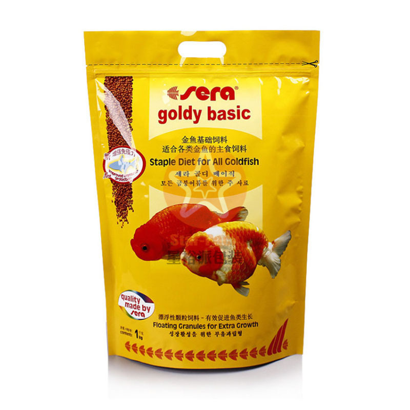 彩印精美观赏鱼粮防潮镀铝自封袋 500克鱼饵饲料自立铝箔袋