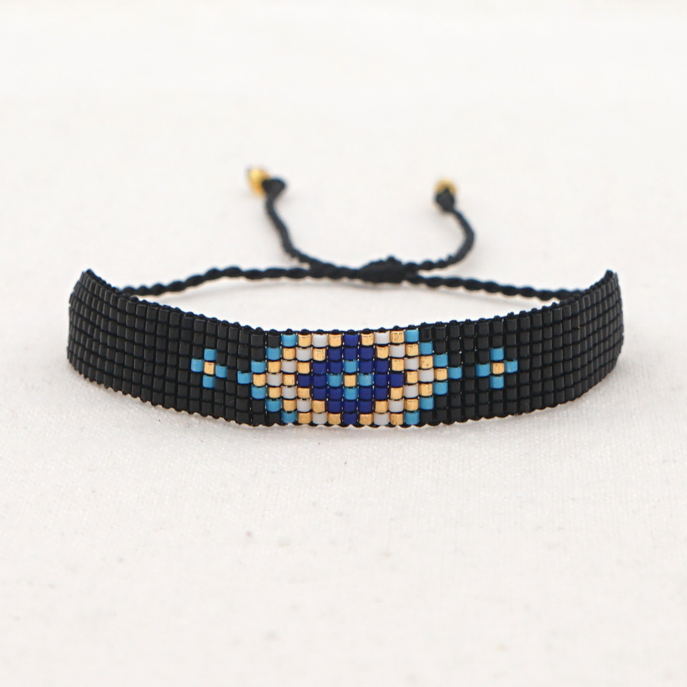 Simple Miyuki Rice Beads Hand-woven Ethnic Wind Eye Beaded Bracelet display picture 3
