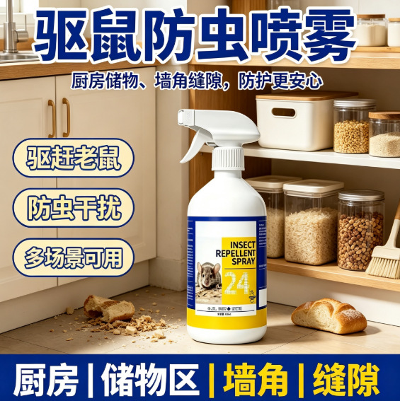 Outdoor garden rodent repellent spray, a household product for repelling rodents from green plants and wall corners, a plant-scented repellent spray for gardens and outdoor areas Outdoor garden rodent repellent spray, a household product for repelling rodents from green plants and wall corners, a plant-scented repellent spray for gardens and outdoor areas