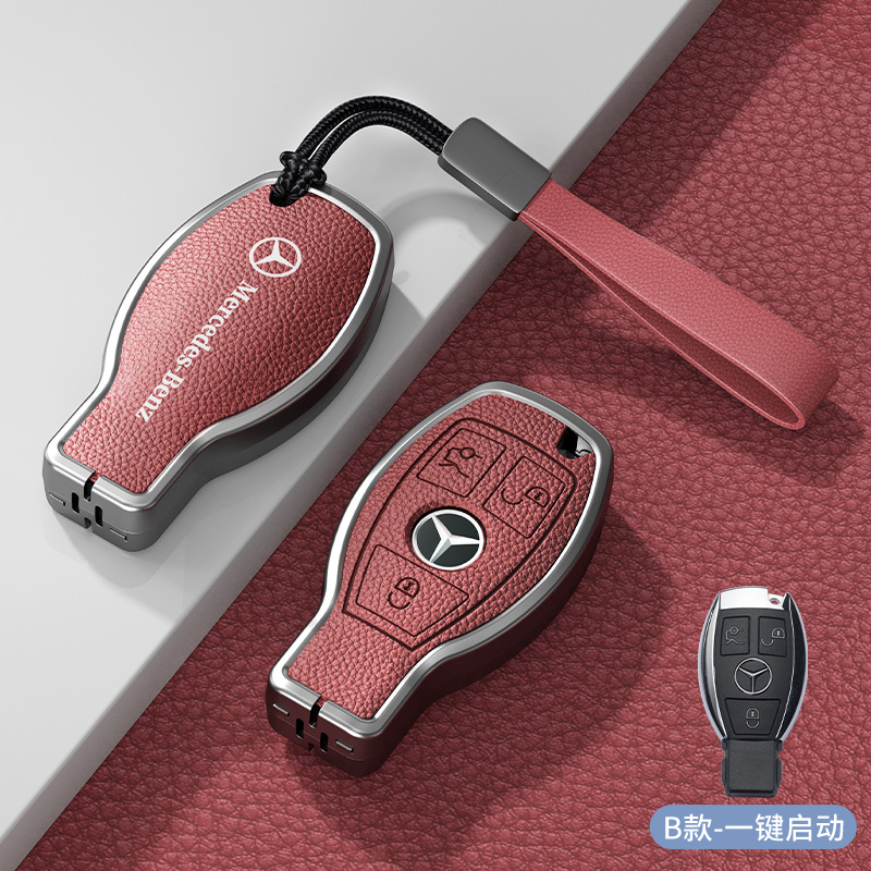 모델 B 스마트 3버튼 화산 빨간색 아연 합금 단일 쉘 + 핸드 스트랩