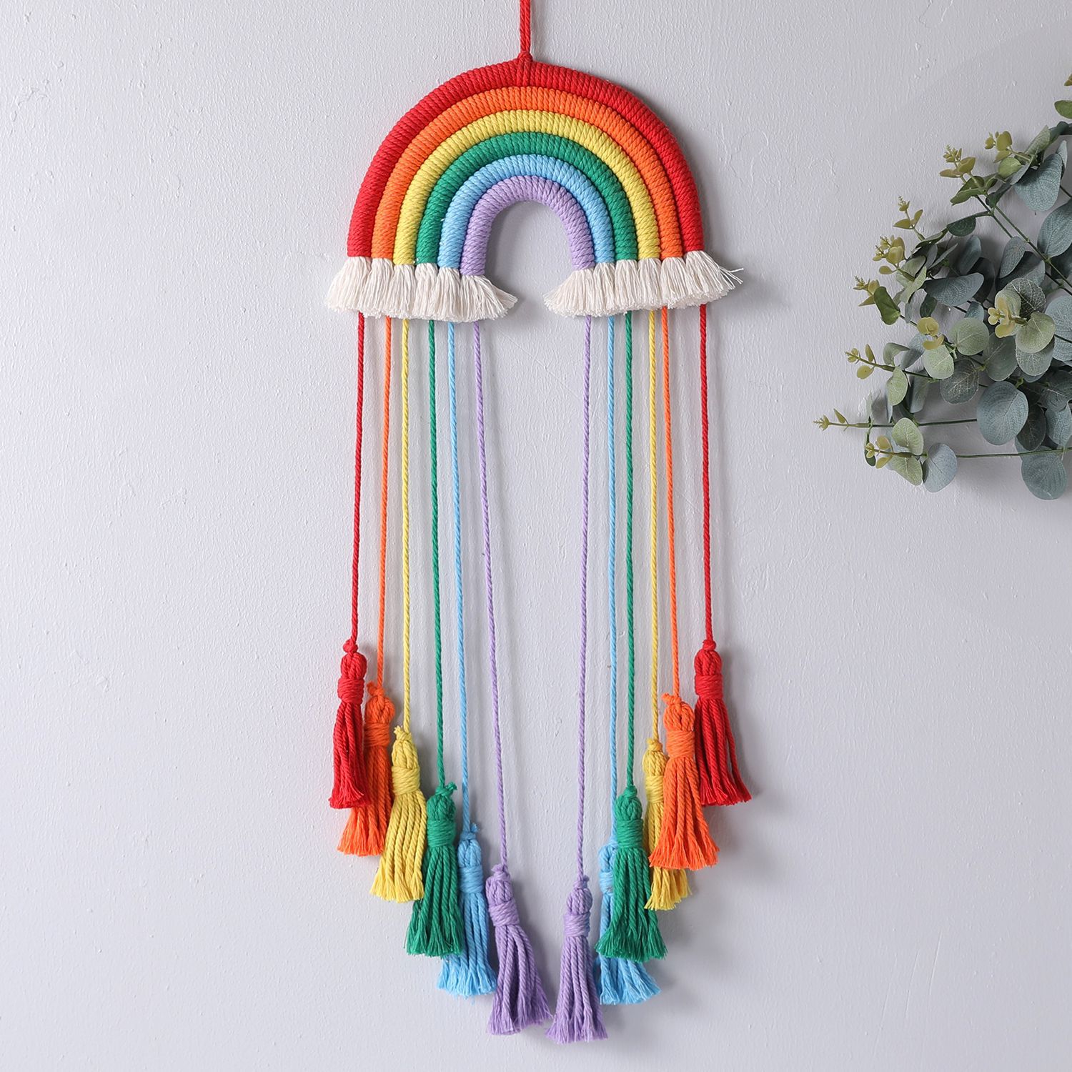 Fuente de la fábrica Dream Catcher borla del arco iris adornos creativos hogar colgante en stock tapiz tejido al por mayor