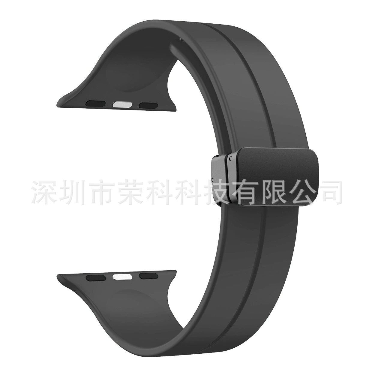 Suitable for Apple Watch Folding Silicon Rape Band IWATCH1-8 Generation Folding Magnetic Stroke Stroke Stroke Silicone Silicone