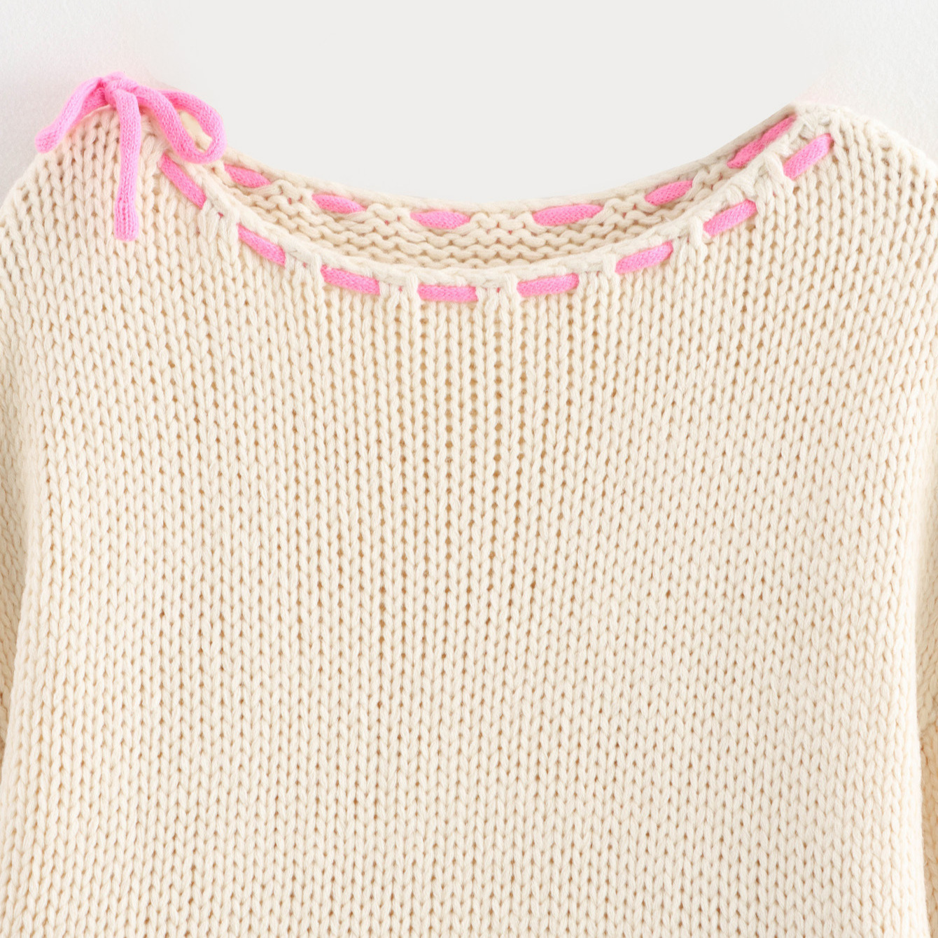 Women's clothing 2024 autumn and winter new fashion drawstring thick needle sweater long sleeved top_voghion.com