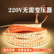 灯带led灯条220v高压灯带免驱动户外防水工程客厅吊顶led自粘灯带