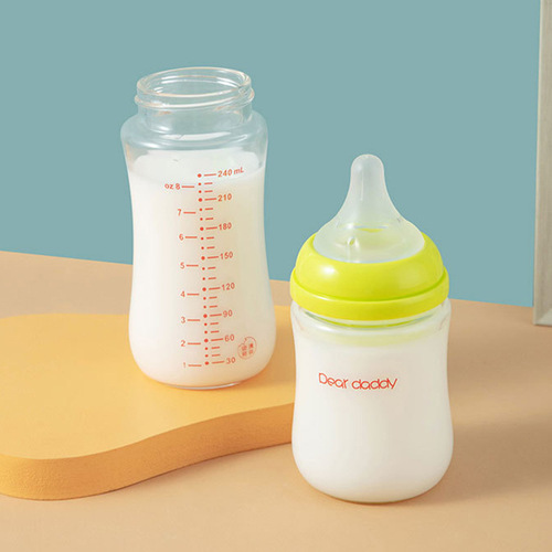 Suitable for pigeon milk bottle accessories glass bottle body newborn baby glass bottle wide diameter glass bottle body bottle
