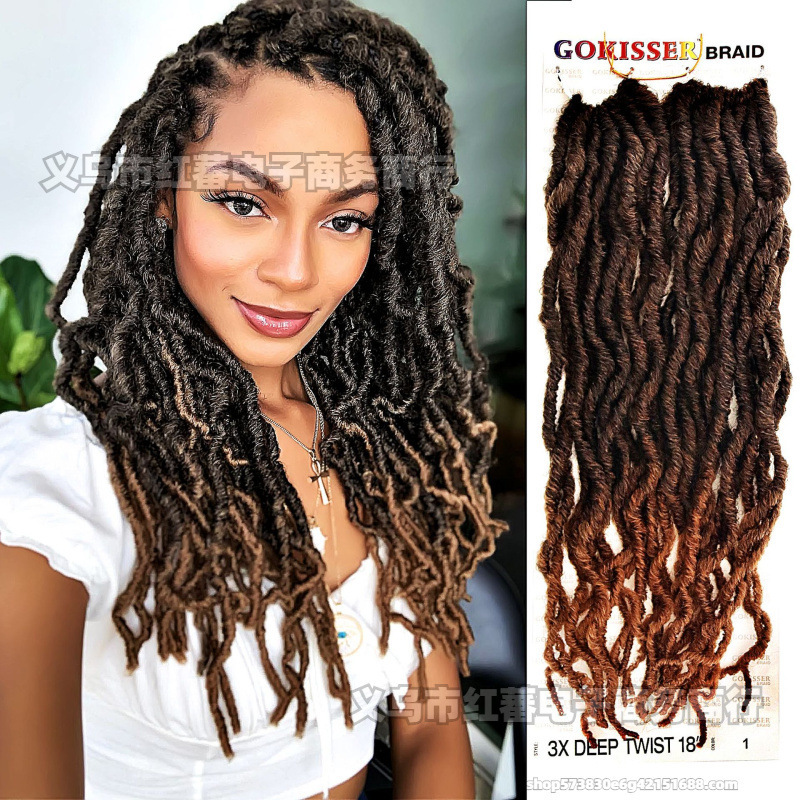 Dirty Braid Wig Braid Crochet Hair Extending Gypsy Locs hair European American African Chemical Fiber 2X Luv locs
