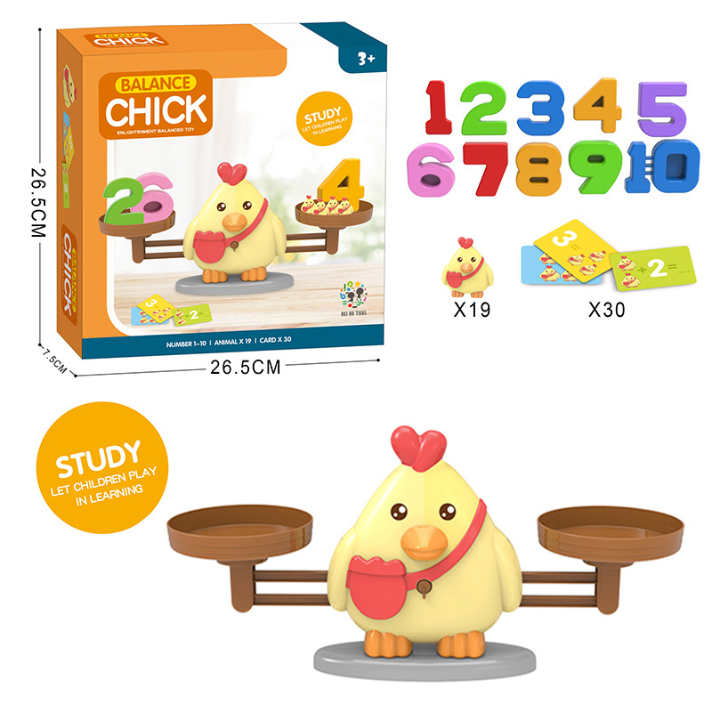 Nuevos niños educación temprana inteligencia entre padres e hijos juego de equilibrio de escritorio equilibrio de pollo equilibrio digital ciencia y educación Juguetes