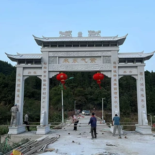 石雕牌楼花岗岩石牌坊新农村汉白玉石牌坊景区公园入口石牌楼厂家