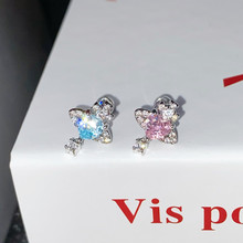 星辰夜曲｜小众设计感钛钢爆闪土星锆石耳钉吊坠独特耳骨钉耳蜗钉