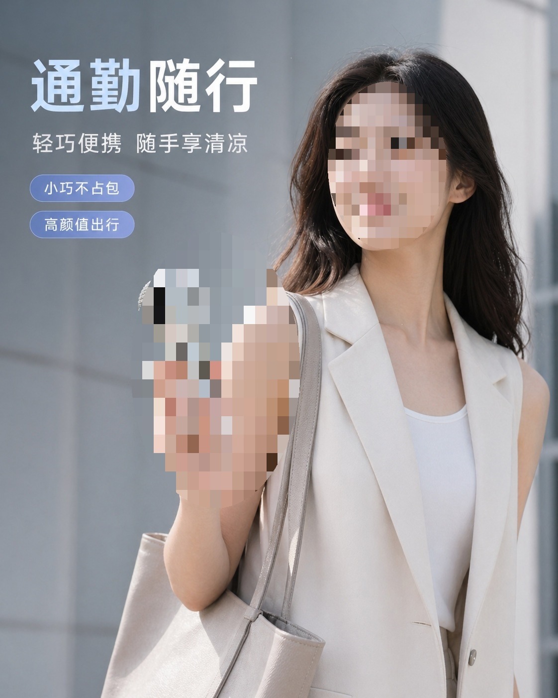 东南亚新款X100镶钻mini手持小风扇高颜值大风力usb充电超长续航