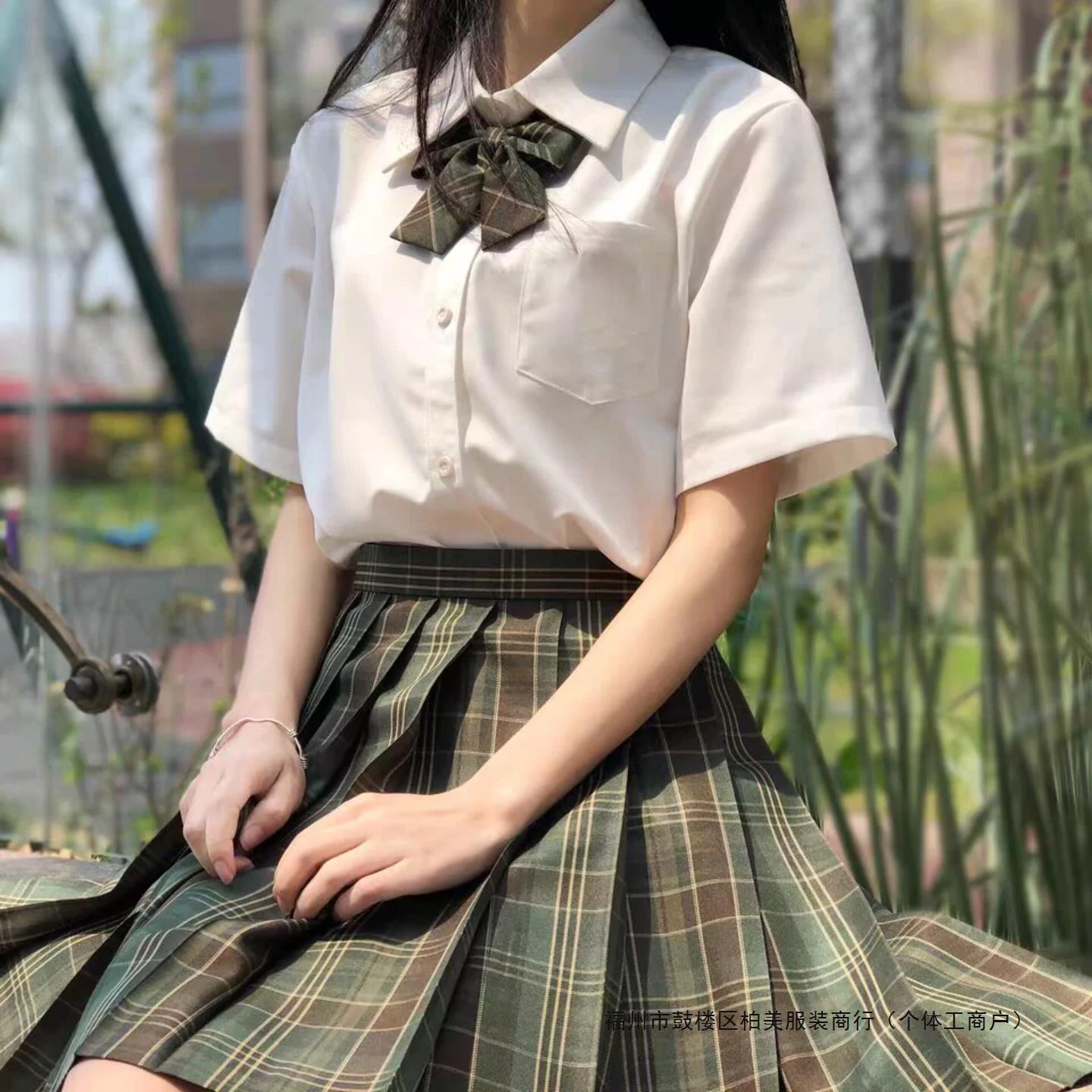 원래 오카다 JK 유니폼 치마 세트 학교 일본 대학 스타일 짧은 소매 수업 세트 JK 세트 전체 세트 느낌