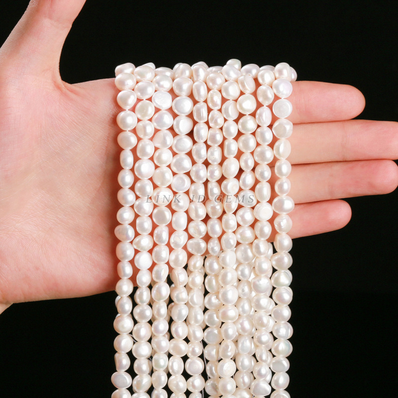 Jingde ジュエリーナチュラルホワイト淡水バロックパールクロスホールルースビーズ diy ネックレスジュエリーアクセサリー卸売|undefined