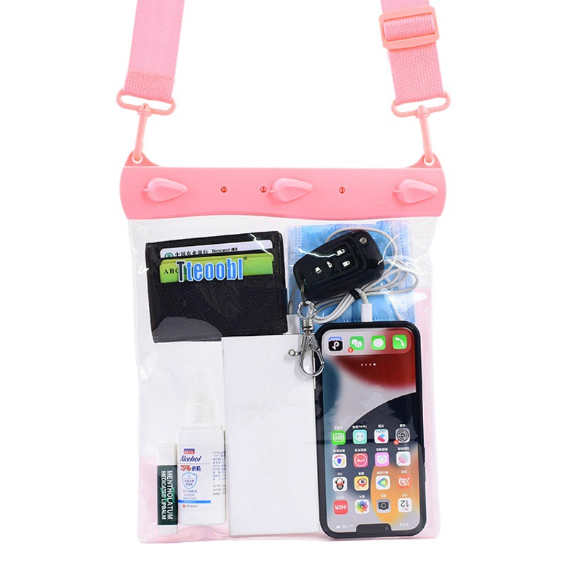 Tebile sundries storage bag mobile phone waterproof bag shoulder messenger bag rain-proof touch screen photo swimming floating bag