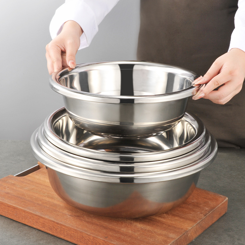 Fregadero de Acero Inoxidable al por Mayor, Fregadero para Sopa Reforzado con Borde Elevado, Fregadero de Cocina para Mezclar, Venta Directa de Fábrica, Logotipo Impreso, Lavabo Doméstico