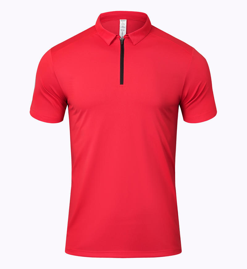 Seco rápido semia cremallera polo camiseta impresa ropa de trabajo ropa de grupo publicidad camiseta cultural camiseta de manga corta logotipo impreso