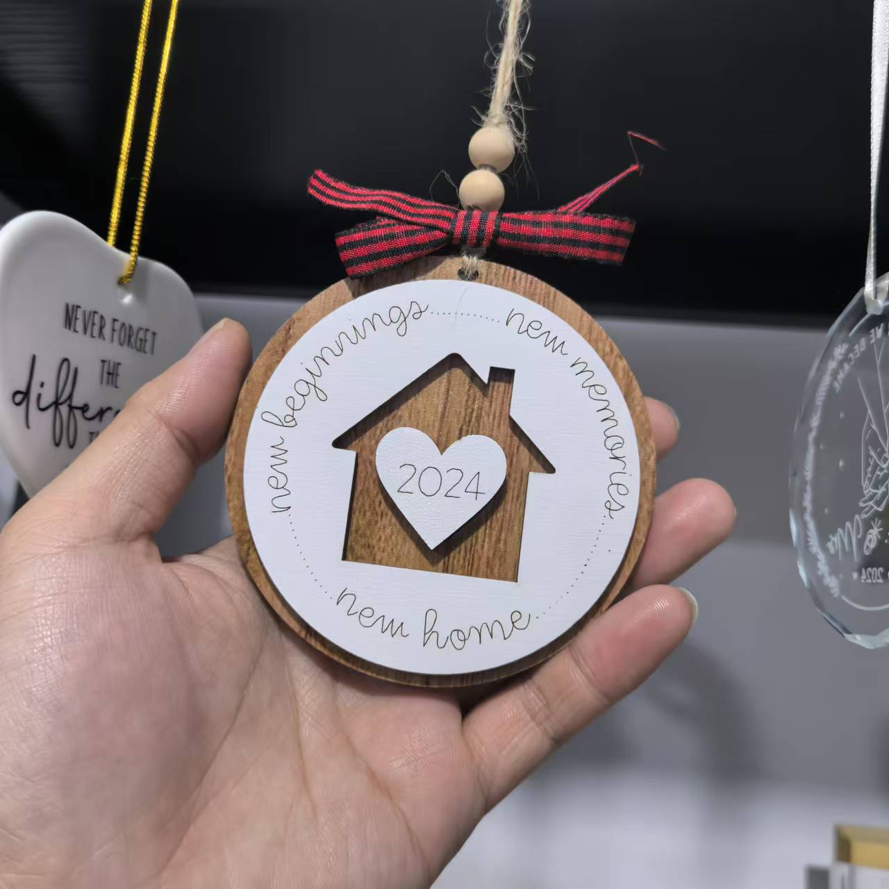 2024 나무 펜던트