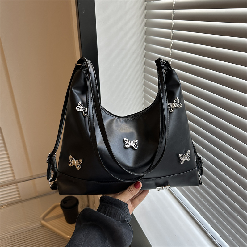 Cuero suave de gran capacidad moda textura Commuter suave bolsa de hombro las mujeres 2023 Otoño e Invierno estilo coreano bolsa