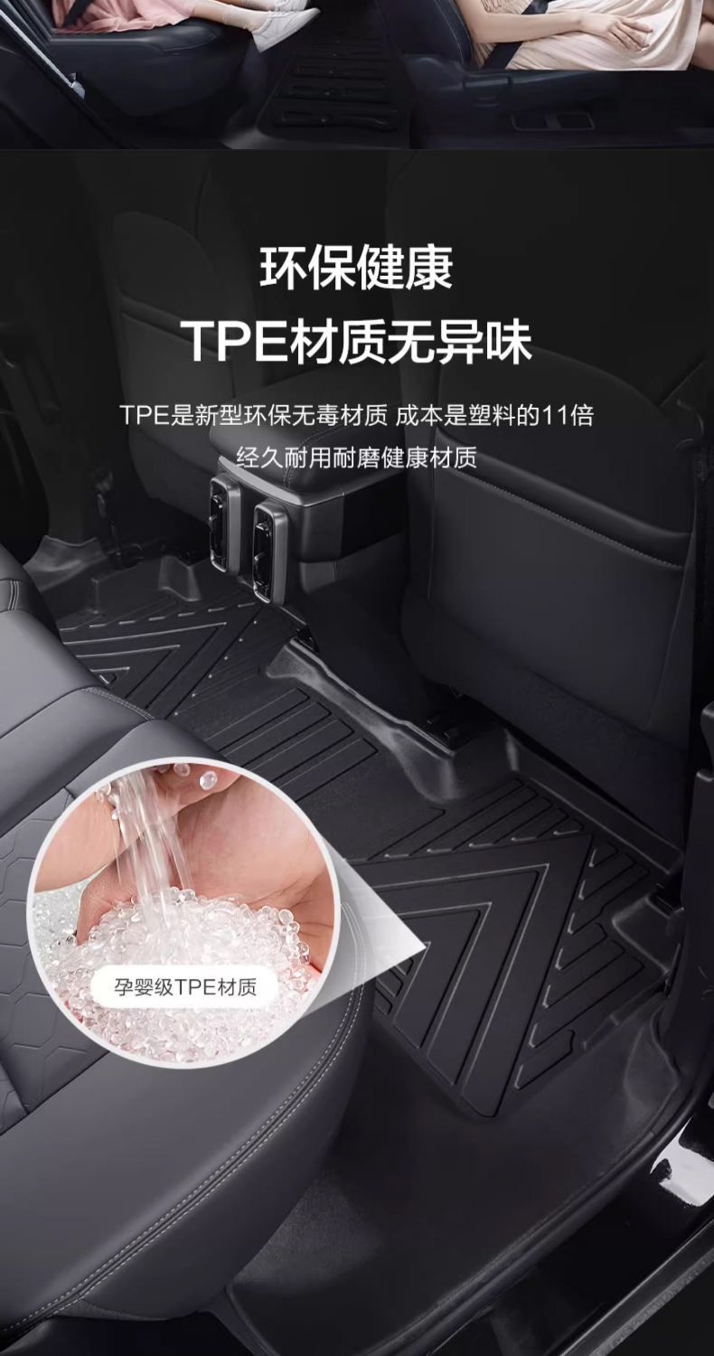 Suitable for 21-24 Volkswagen Id3 Floor Mats Surrounded by Tpe Car Floor Mats Original One-Piece Tpe Car Supplies