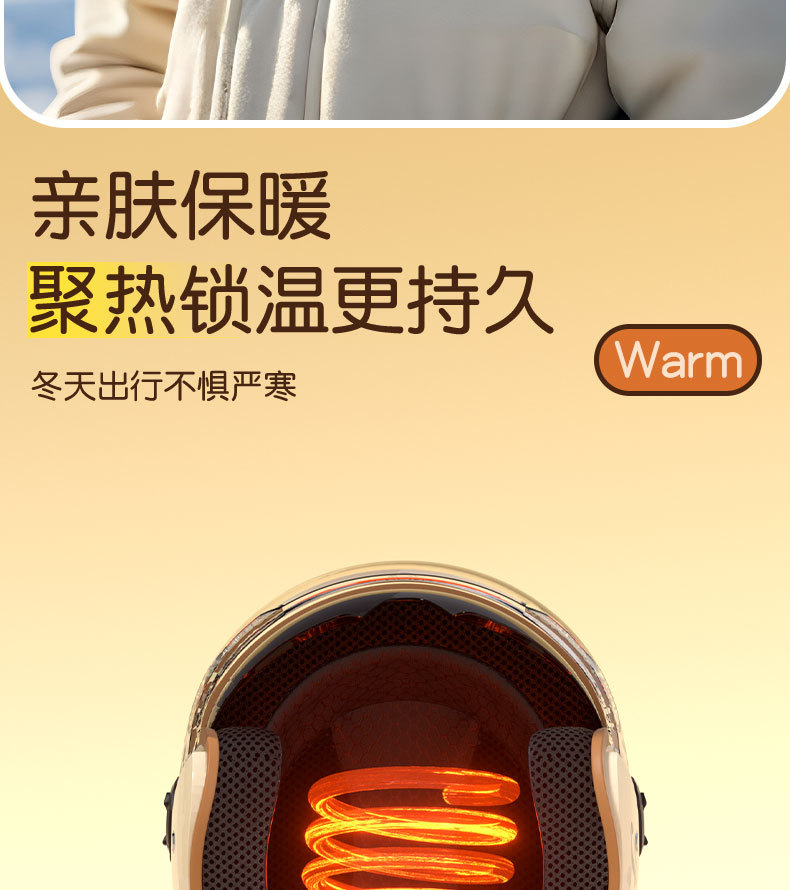 New National Standard Class a 3C Certified Battery Vehicle Motorcycle Windproof, Warm and Fall-Resistant Helmet for Men and Women Autumn and Winter Cycling Family