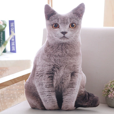 Oyuncaq yastıqlar KiDsren's Gift BirthDay Gift - gray-cat-20cm