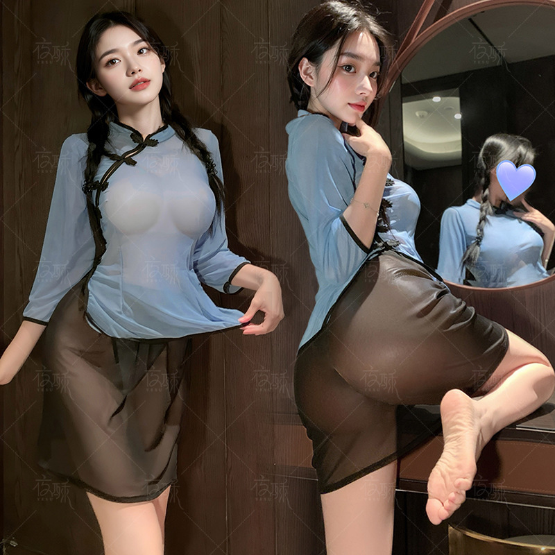 Night crisp lingerie female Republic of China style student uniform suit sexy uniform seductive new national outfit 5103