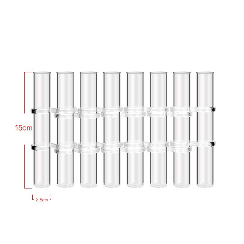 Florero de vidrio en tubo de ensayo plegable hidropónico decoración de escritorio sala de estar estilo ins