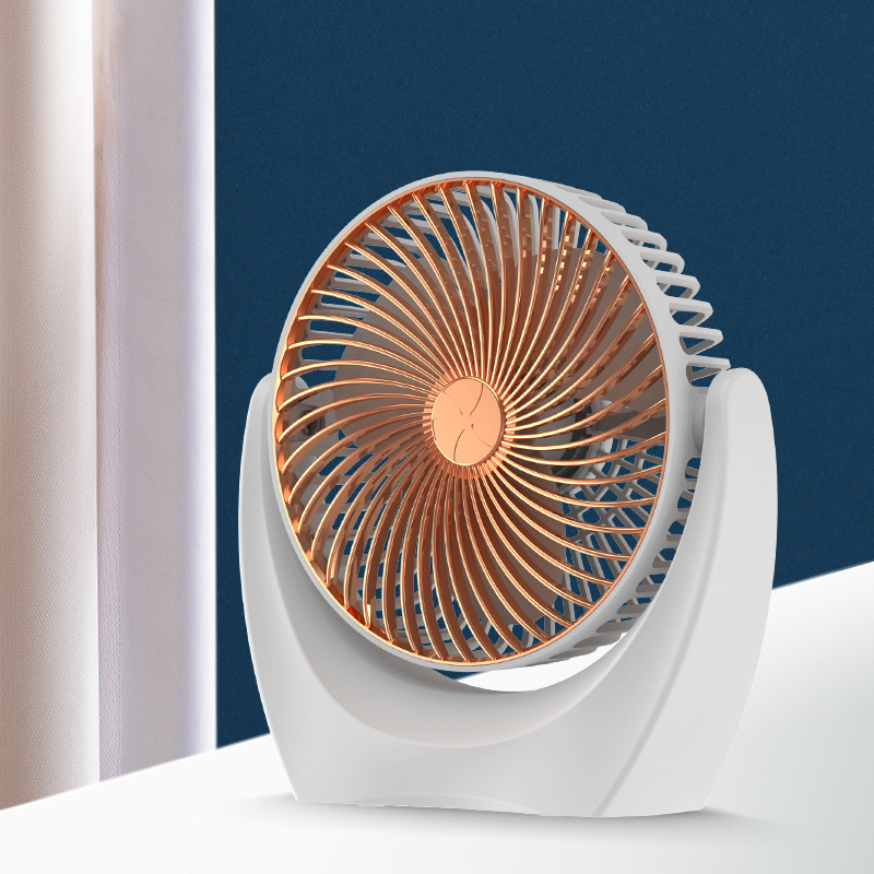 Electroplated gold-V01 desktop U-shaped fan-(rechargeable model)