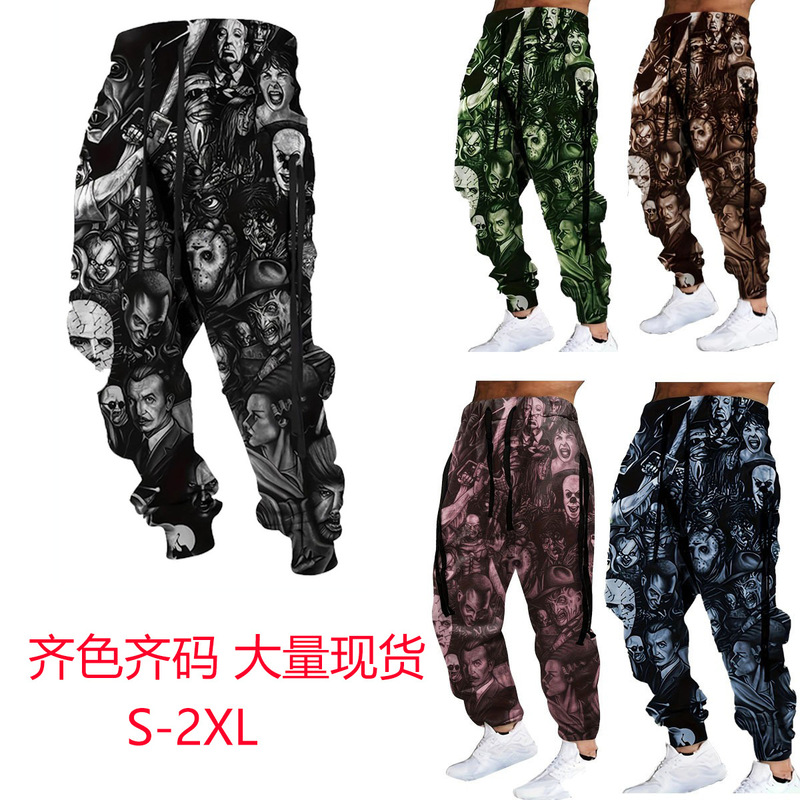 2025 Spring and Autumn New 3D Printed Men's Fashion Autumn and Winter Jogging Pants Outdoor Sports and Casual Pants Wholesale Supply