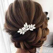 T 26978 Glass Marquise Diamond Bridal Hair Comb ���������귢