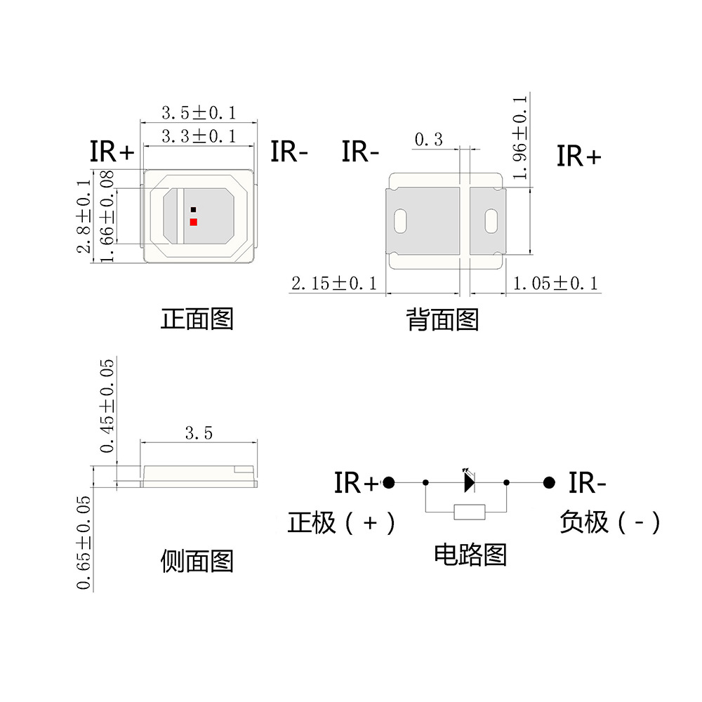 2835���������660/810/940/1064nm����ñ��ë��VCSEL�������