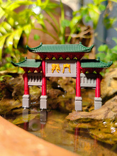 中式古建筑牌坊模型假山吸水石水陆缸盆景微景观造景庭院小摆件