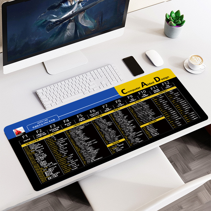 Extra Large Mouse Pad Desk Pad Shortcut Keys Thickeneded Edge-locking Keyboard Pad Douyin Xiaohongshu Same Style Grass Planting Mouse Pad