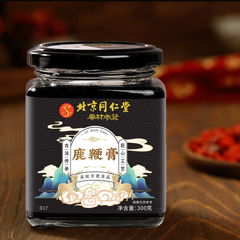 Běijīng Tóngréngtáng Lùbiāo Gāo, wholesale factory supply men's herbal paste with ginseng, goji berries, and oysters, bulk distribution