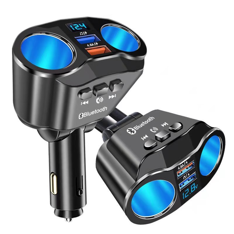 現物秒発クロスボーダー車載充電器デジタル表示超高速充電bluetooth MP3プレーヤーナビゲーションハンズフリー電話|undefined