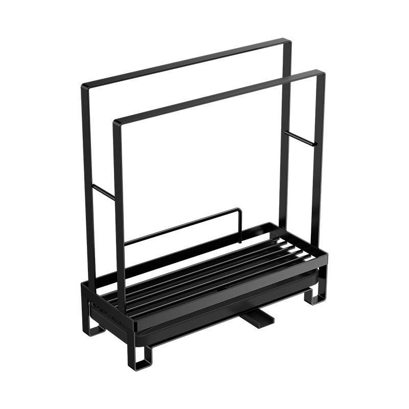 Rack de cocina Rack de trapos Rack de acero Rack de almacenamiento de bola sin perforación fregadero lavavajillas Rack de drenaje Mesa cesta de pared