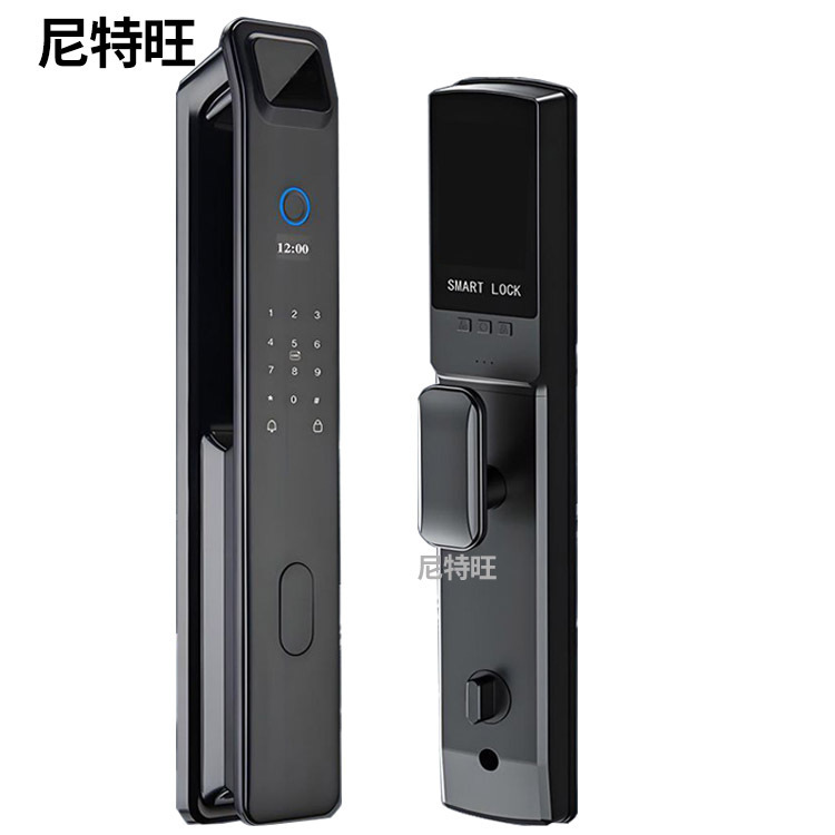Cerradura automática de huellas dactilares puerta antirrobo doméstica cerradura inteligente de identificación facial cerradura de puerta graffiti cerradura electrónica visual ojo de gato