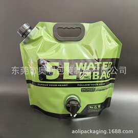 定制5L户外折叠水袋8L日本野营用配龙头便携储水袋