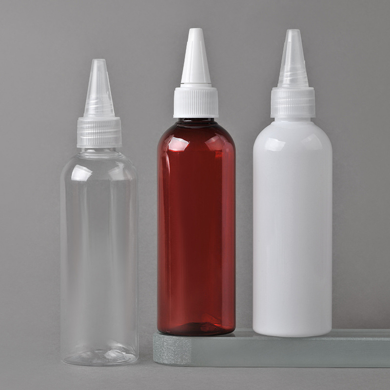 尖嘴瓶50ml液体分装瓶点胶油墨样品调色染料塑料100毫升pet透明挤